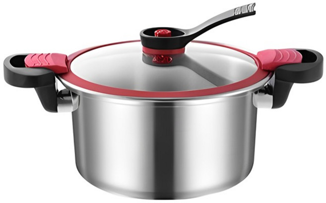 CookBuddy 304 스텐 저압냄비 압력밥솥 인덕션 3-4인용 압력솥, 1개, 은, 3.5L
