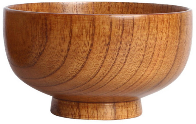 일본 가정식 미소시루 원목 나무 국 대접 2개, 원목 그릇