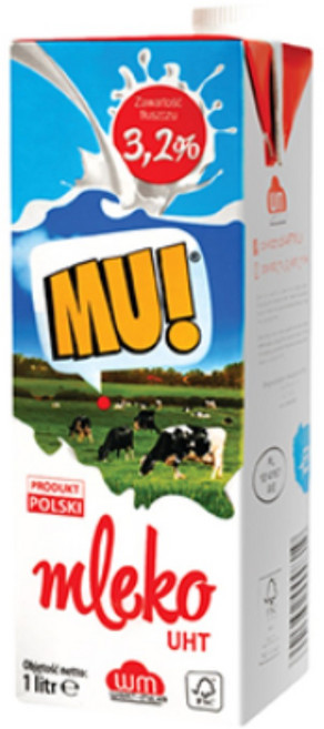 바르트밀크 뮤 3.2% 멸균우유 유럽 프리미엄, 6팩, 1L