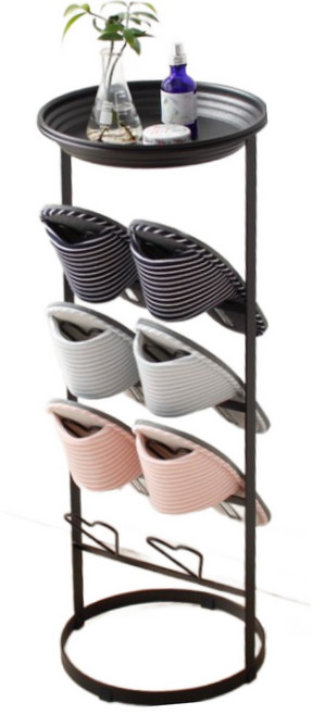 (무료배송) 디몬 선반 실내화 걸이 (4) - 4color, 블랙, 1개