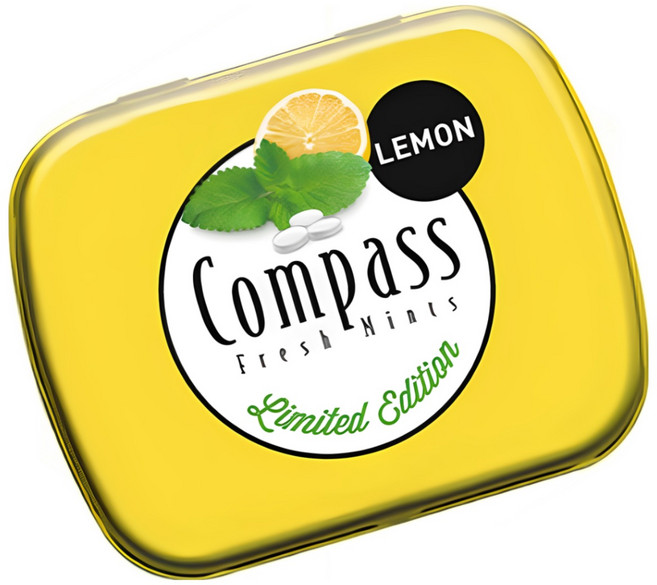 콤파스 프레쉬 민트 레몬, 14g, 3개