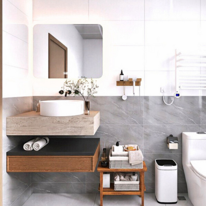 글로윅 붙이는 방수 벽면 데코 타일 대리석 시트지 인테리어 폼블럭 포인트 벽지, 20개, 마블 그레이