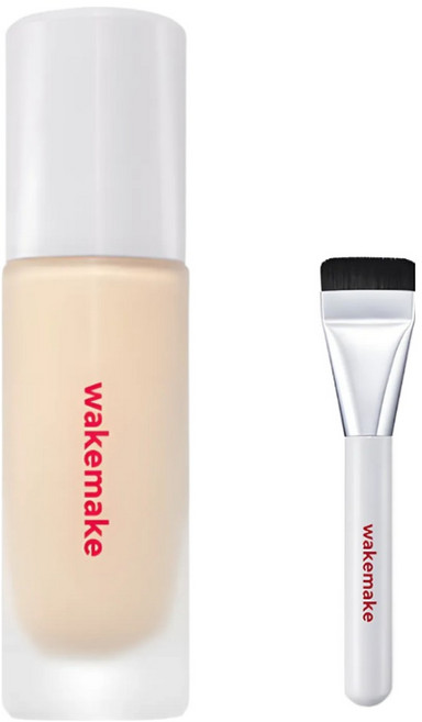 [본사 출고 정품] NEW 브러시기획 단독재입고!!!!! 웨이크메이크 워터 벨벳 커버 파운데이션 + 스파츌라 와이드 파운데이션 브러시 픽싱 골든타임으로 다크닝 없이 화사하게, 22 뉴트럴, 자연스럽고 부드러운, 1개