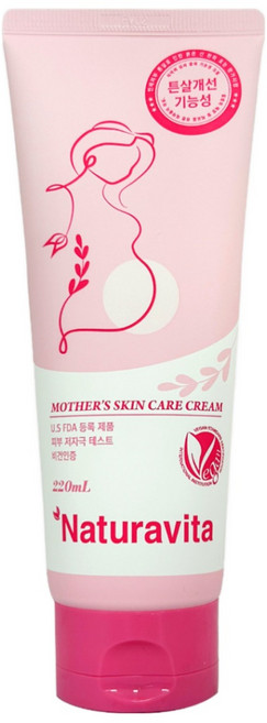 나투라비타 임산부 튼살크림 저자극 붉은선 완화 빠른흡수 임상완료, 220ml, 1개
