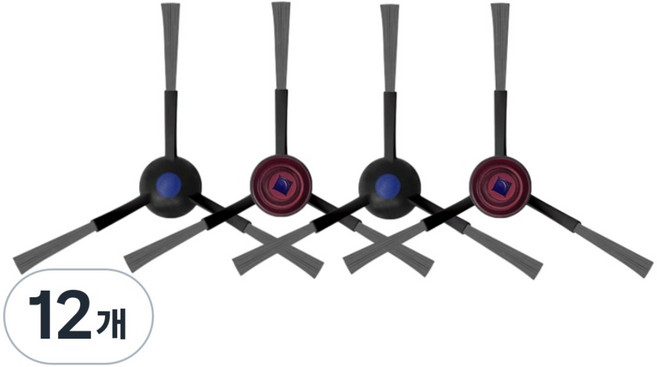 에코백스 T30 옴니 / T30S 프로 / T30S 콤보 / N30 사이드브러시 호환 소모품, 12개, T30 사이드브러시 블랙