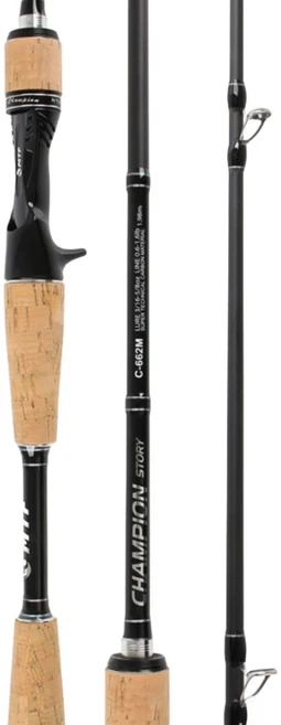 베이트 캐스팅 초경량 고탄성 프리미엄 빠빳 루어낚시대 C-662M 코르크그립, 혼합색상 - 쿠팡