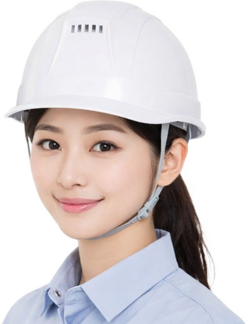 사계절용 시원한 통풍 기능 안전모 작업모 안전인증필, 1개, 화이트