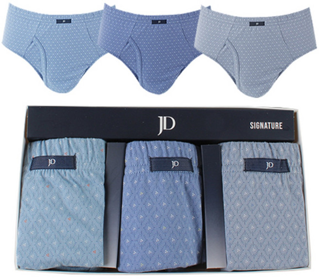 블링푸루 제임스딘 남자 순면 맥시 삼각팬티 유소변구 브리프 3매입_Z34