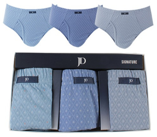 블링푸루 제임스딘 남자 순면 맥시 삼각팬티 유소변구 브리프 3매입_Z34