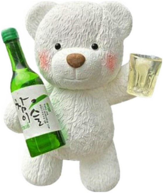 귀여운 음주 곰돌씨 차량용방향제 / 석고오너먼트 / 소주방향제 / 맥주방향제 / 귀여운방향제 / 인기방향제, 1개, 맥주곰돌이(다우니)