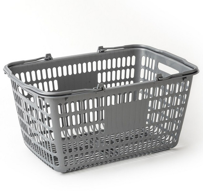 바른생활 마트바구니 쇼핑바구니 수확바구니, 10개, 회색