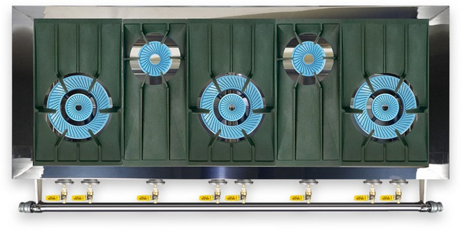 오즈테크 업소용 가스렌지 일반상판 1500렌지 23-12화구 2.5세대 세라믹 간택기, LPG, 높은/0.8t