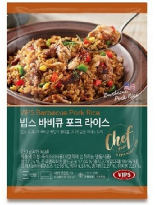 [VIPS] 빕스 볶음밥 바비큐 포크 라이스, 5개, 230g