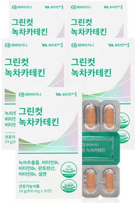 에버비키니 그린컷 녹차카테킨, 30정, 5개