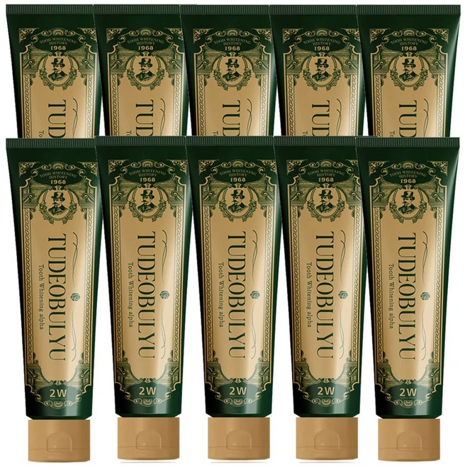 투더블유 강한 미백치약 알파 애플민트 천연 유기농 유래 충치 구치제거 구강 청결 입냄새 치은염 치주염 치주 질환 잇몸질환 예방, 100g, 10개 - 쿠팡