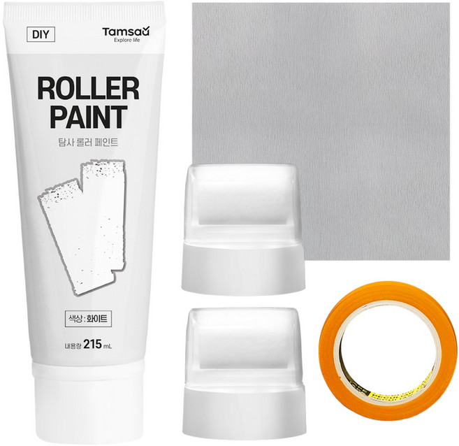 탐사 한번에쓱 롤러 페인트 세트, 화이트, 1세트