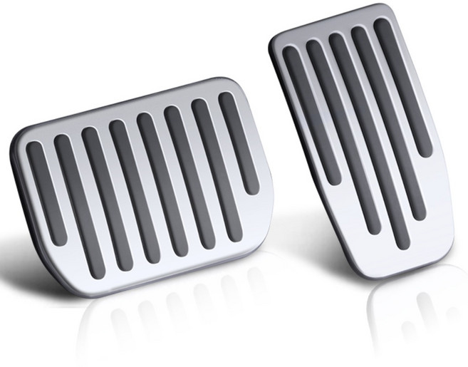 YZ 테슬라 (브레이크+악셀) 페달 논스립 자동차 미끄럼 방지 알로이 모델3 하이랜드/모델 Y 주니퍼, 은색, 테슬라 모델3/Y/YL