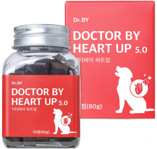 닥터바이 강아지 하트업 영양제, 70정, 심장/간, 1개