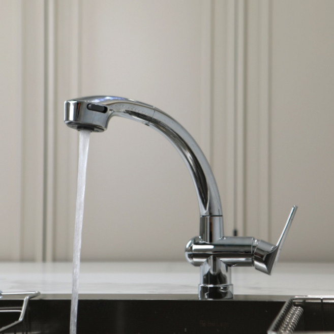 싱크대수전 주방 수전 수도꼭지 교체 국산 원홀 스프레이 측면, 1개