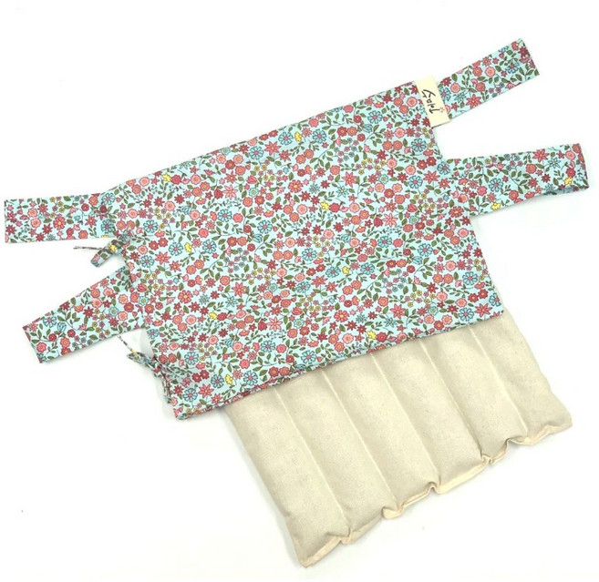 수미인 팥찜질팩+순면커버 선물상사 세트 /어버이날선물/여자친구선물/, 블루플라워