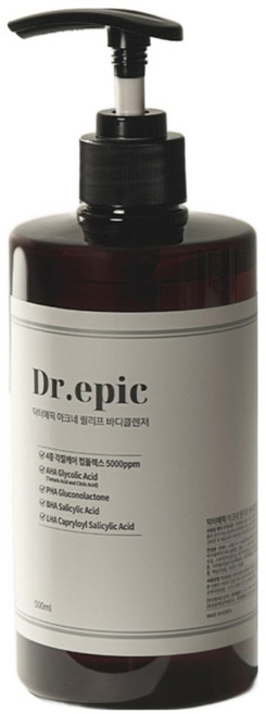 닥터에픽 아크네 릴리프 바디클렌저 등드름 바디워시, 4개, 500ml