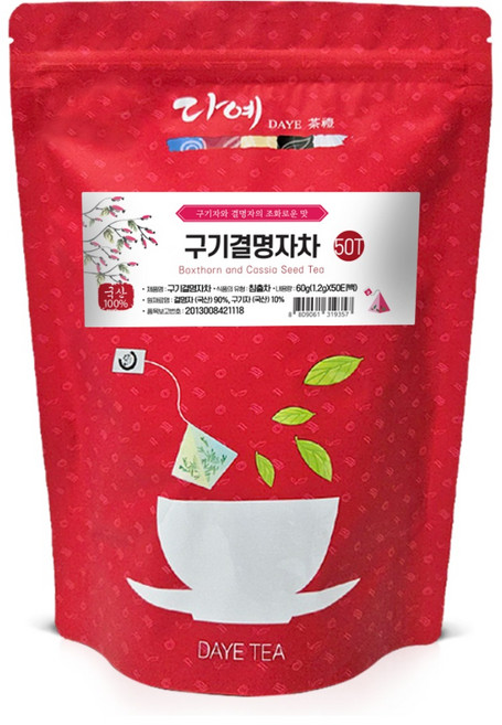 [본사직영] 다예 100%국산 구기결명자차 티백, 12g, 50개입, 1개