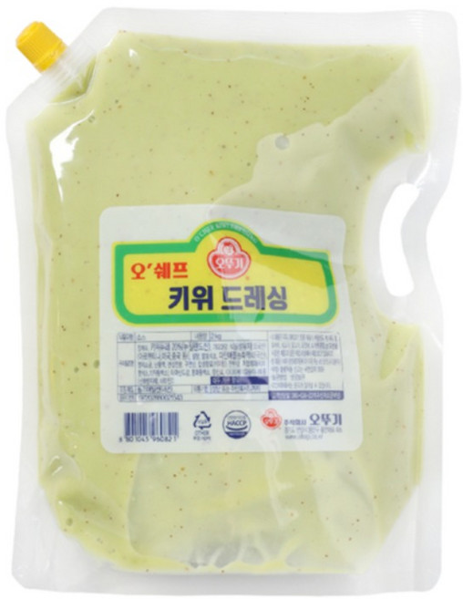 오뚜기 오쉐프 키위드레싱 2kg 샐러드 소스 대용량 업소용, 2개