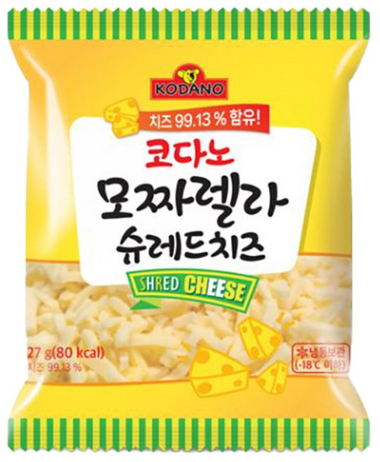 코다노 모짜렐라 슈레드치즈 27g, 10개