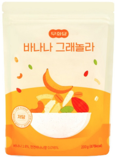 무화당 저당 프로틴 바나나 그래놀라, 1개, 200g