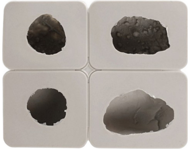 몰드몰 실리콘몰드 - 돌멩이 4구 스톤몰드 돌맹이몰드, 혼합색상