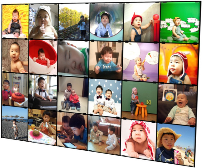 [아이 성장 포토월 24장] 가족 사진으로 하는 인테리어. 프레임-잇. 책장에 꽂아놓을 성장 앨범 말고 포토 프레임., 6개, 블랙