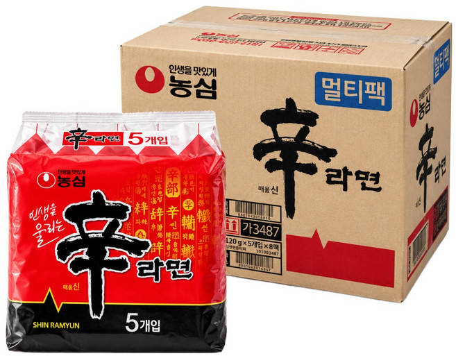 농심 신라면 120g 40봉 한박스, 40개