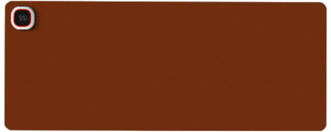 웜플러스 온도확인가능한 온열 발열 가죽 장 마우스 데스크 패드 매트, 1개, 브라운