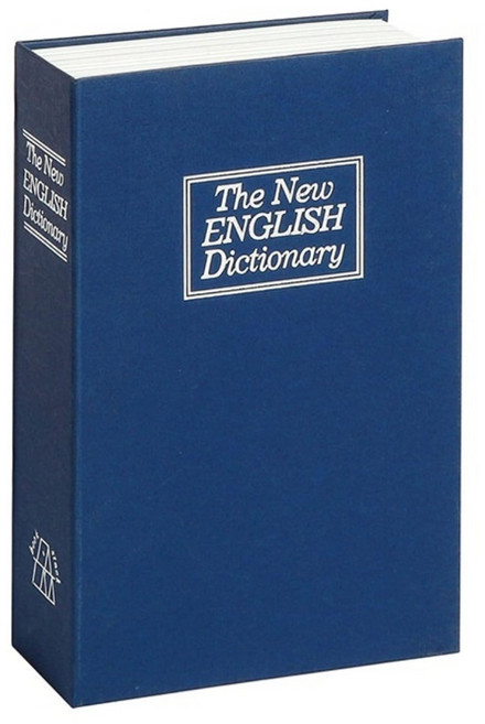 온선 양장 책 비밀 금고 소형 메탈 보관함 사물함 열쇠형, 네이비