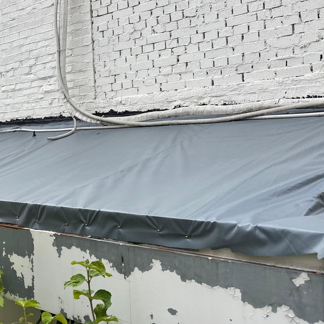 PVC 타포린 차호루 갑바 덮개 트럭 화물 포터 방수포, 회색 3.6x4.5m, 1개