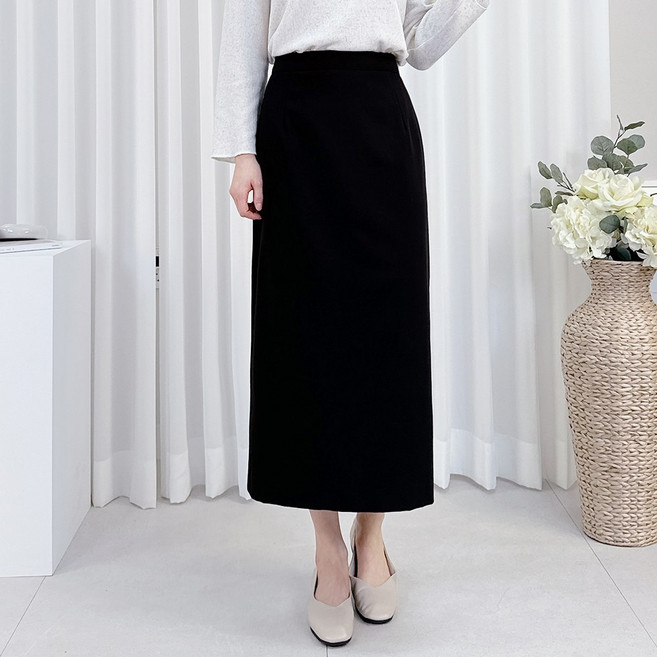여성 빅사이즈 H라인 롱치마 55-100 정장 하객룩 스텔라 롱스커트