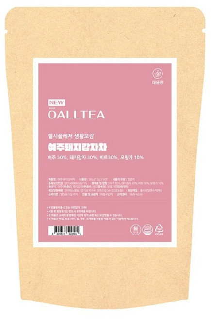 뉴올티 여주 돼지감자 비트 모링가 여주돼지감자차, 2개, 50개입, 1.2g