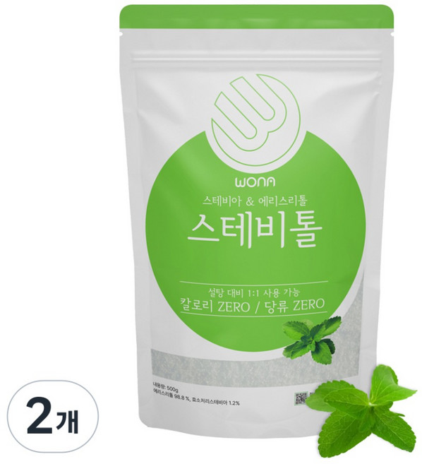 원아푸드 스테비아 에리스리톨 스테비톨, 1kg, 2개