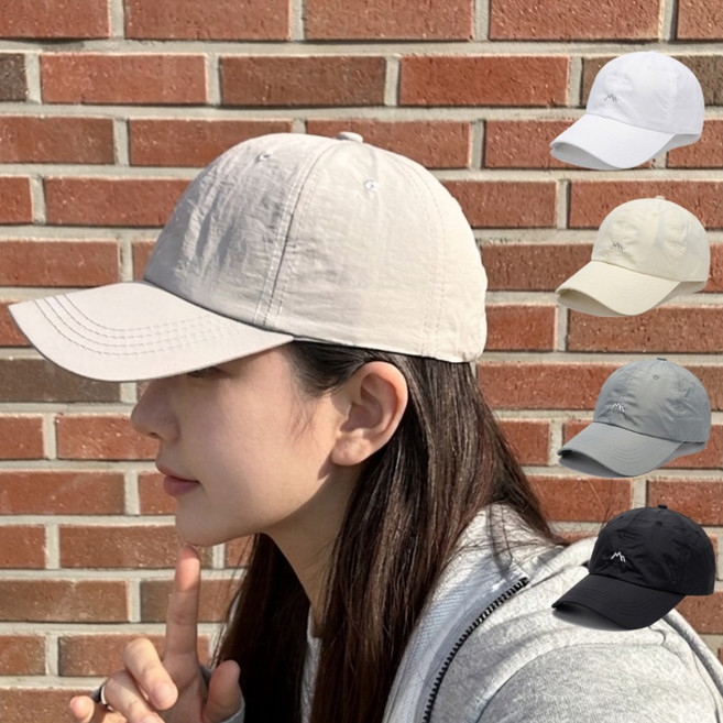 아르제 얼굴작아보이는 러닝 모자 남자 여자 초경량 볼캡 등산 스포츠 대두 빅사이즈, 시크블랙