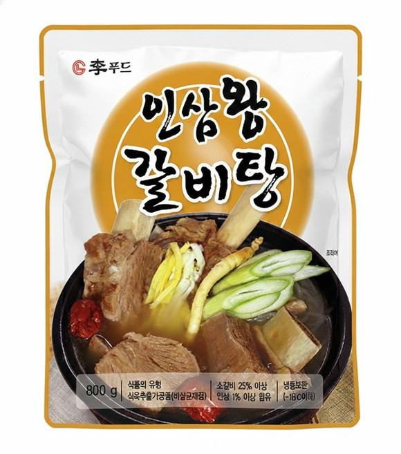 이푸드 인삼 왕갈비탕 냉동, 800g, 5개