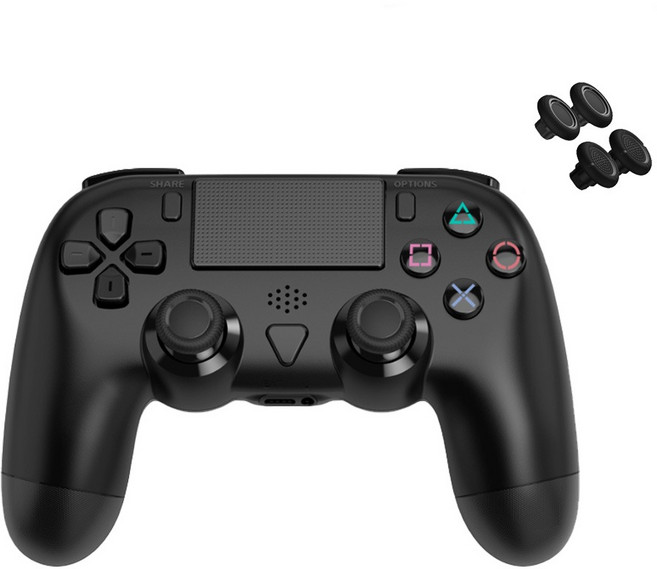 [국내정발] PS4 듀얼쇼크4 무선 컨트롤러 피파 PC 스팀 호환 / DOBE 클론 패드, 블랙, 1개