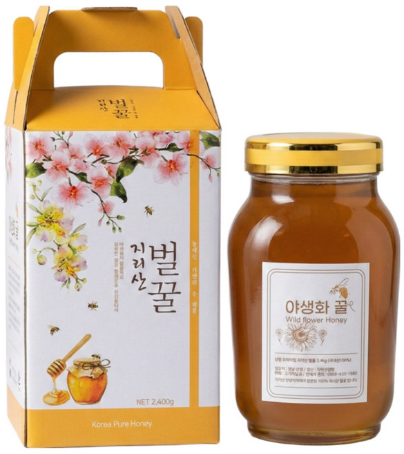 고가네 지리산 자연벌꿀 야생화꿀, 1개, 2.4kg