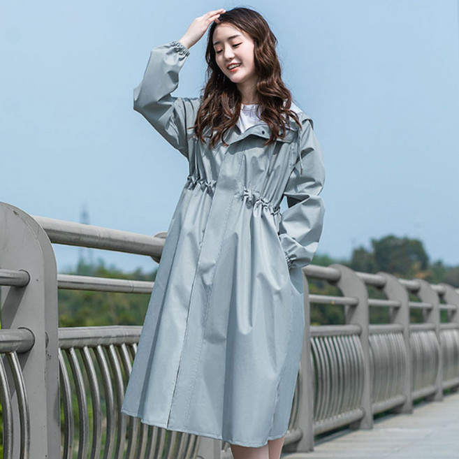 예쁘게 보이는 코트형우의 남여공용 우비 레인코트