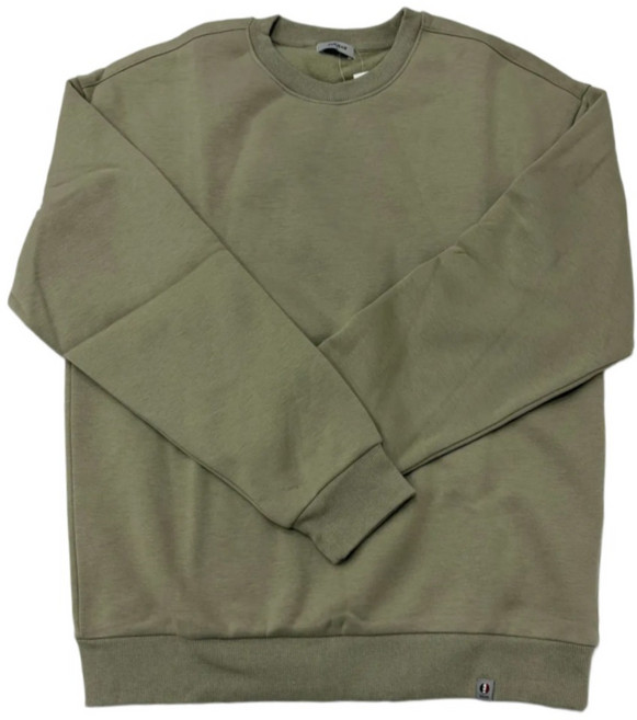 폴햄 공용 플리스 솔리드 맨투맨 티셔츠