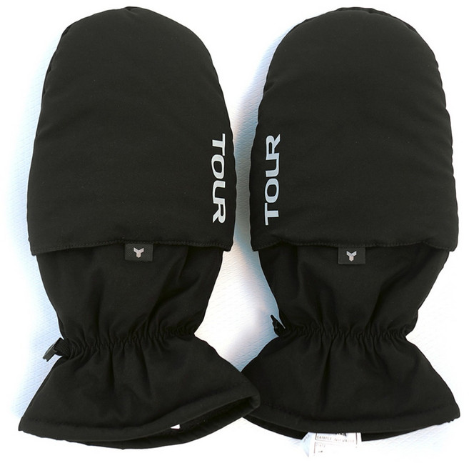 투어골프 남녀공용 플립오픈 겨울 방한 패딩 벙어리장갑, 1세트, [핫팩증정]TGW-19_여성용/베이지