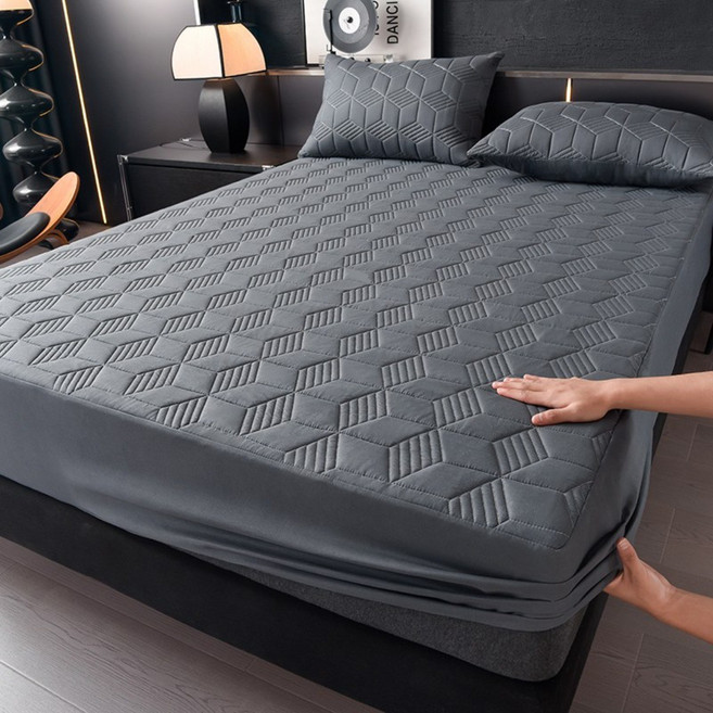 누빔 매트리스 커버 방수 매트리스 커버(베개커버 미포함)