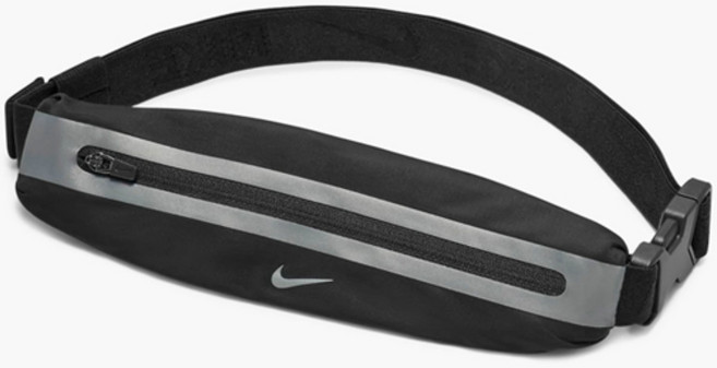 나이키 슬림 웨이스트백 4.0 리플렉터 플립벨트 러닝힙색, 블랙, 1개, 1L
