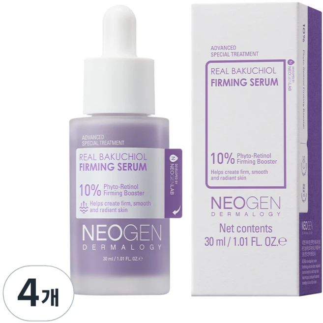 네오젠 리얼 바쿠치올 퍼밍 세럼, 30ml, 4개 - 쿠팡