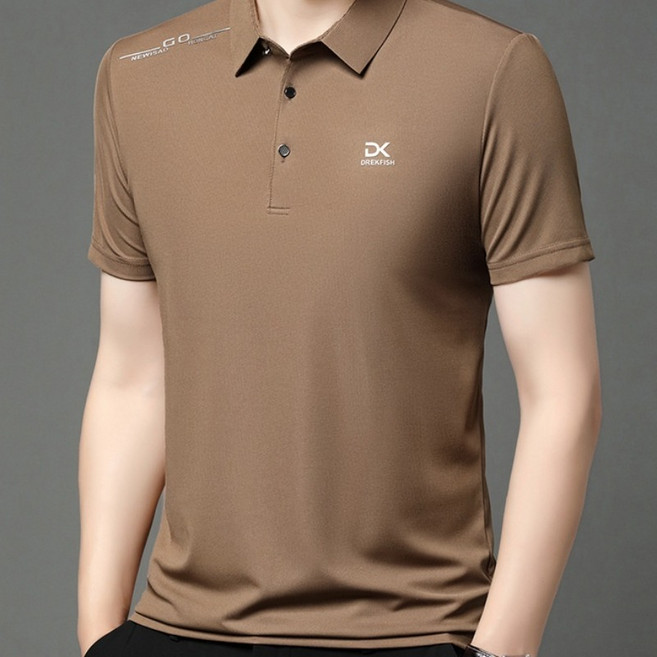 라부라카 여름 남자 카라 반팔티 골프티셔츠 상무작업복 폴로상의 캐주얼 골프 스판 반팔티셔츠 상의