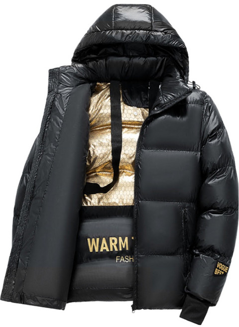 Moment Shop 남성용 유광 패딩